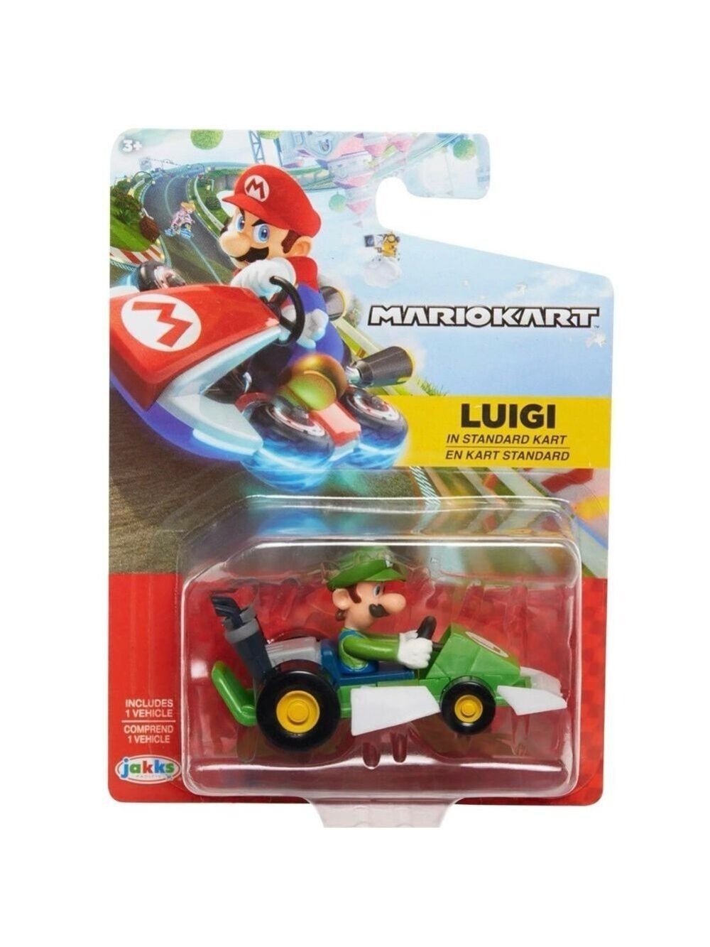 Jakks Pacific Super Mario Kart Racers Wave 5 Luigi Toy Car/Collectible NWT